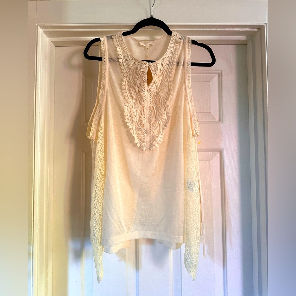 NWT Ryu from Anthropologie Boho Lace Tunic Tank Size M